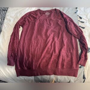 Maroon Torrid Lace Sweater